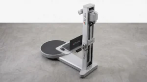 Styku 3D body scanner with rotating platform and computer workstation used for medical-grade body composition analysis at Vitality IV